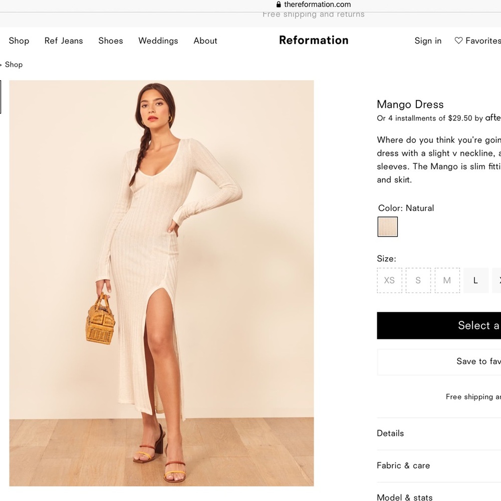 ISO Reformation Mango dress